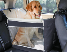狗狗汽车座椅，大型犬用安全带旅行宠物提升座套防水垫，适用于中小型犬和幼犬，带储物口袋的宠物用品配件