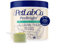 宠物实验室公司 ProBright 狗用牙齿清洁粉 - 量身定制牙齿清洁变得轻松 - 选择适合小型、中型或大型犬的3种配方